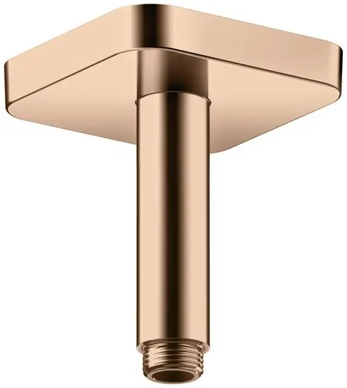 Deckenanschluss in Polished Red Gold mit quadratischer Oberseite und gewindeloser Verbindung. Produkt von AXOR.